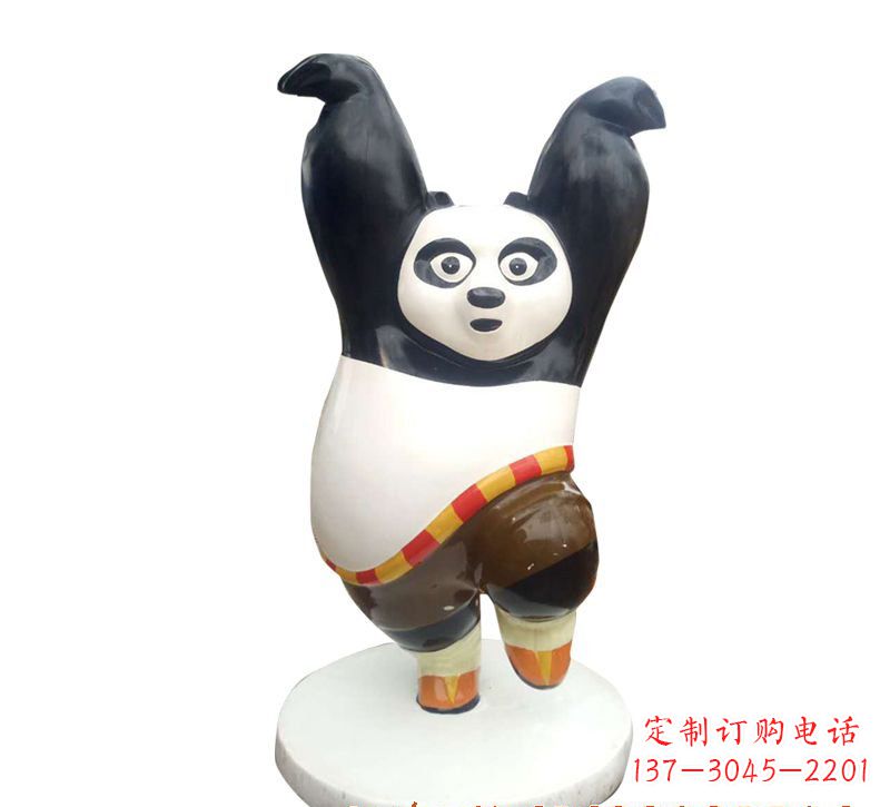 内江玻璃钢制熊猫雕塑精致细腻的艺术品