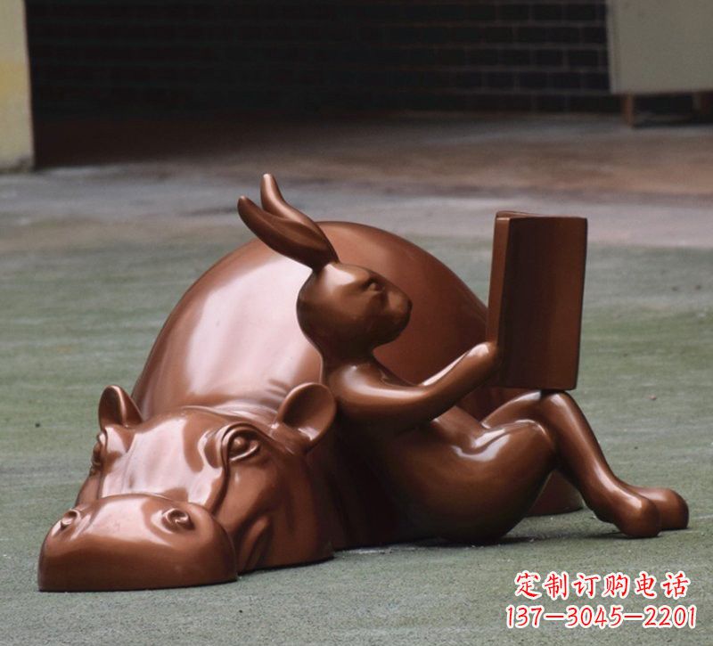 内江玻璃钢河马雕塑——给环境添彩