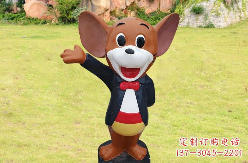 内江玻璃钢卡通老鼠杰瑞雕塑