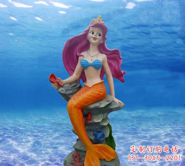 内江玻璃钢雕刻的美人鱼