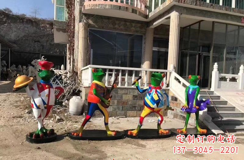 内江玻璃钢制青蛙雕塑