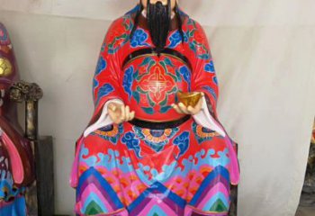 内江玻璃钢彩绘文财神神像雕塑
