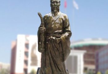 内江玻璃钢仿铜扁鹊雕塑