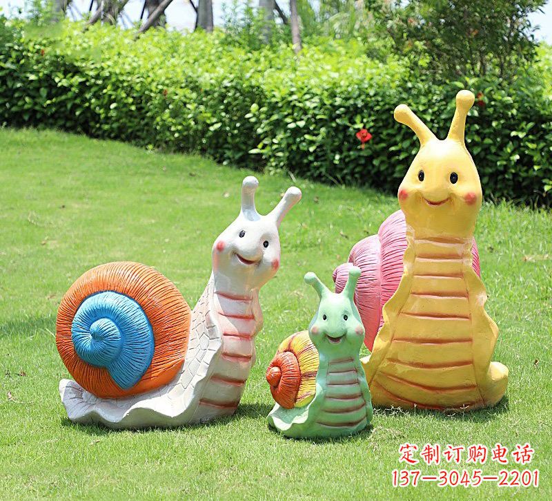 内江玻璃钢蜗牛雕塑精美艺术品