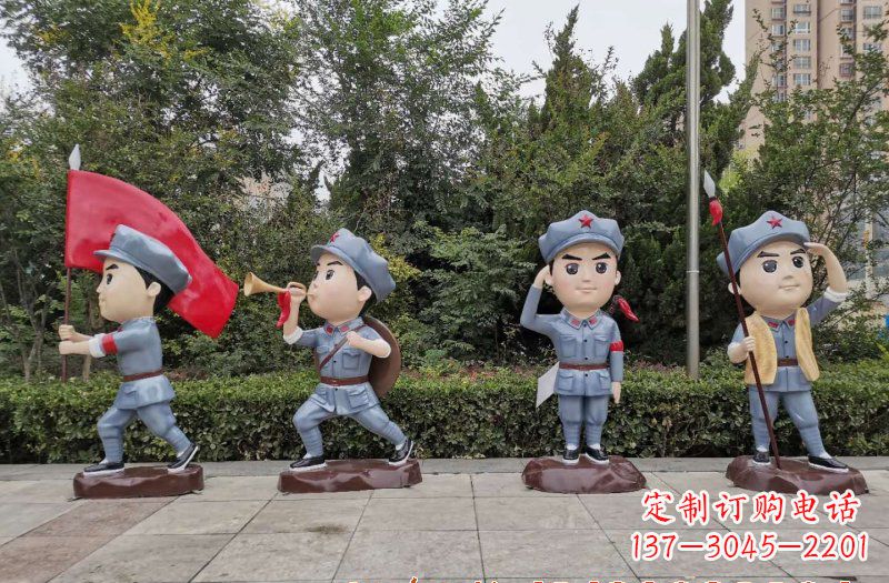 内江红军雕塑象征着中国革命的精神