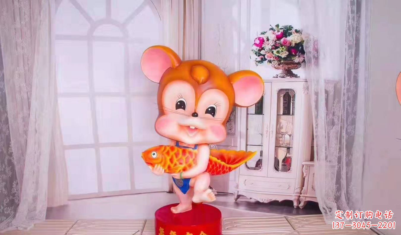 内江玻璃钢老鼠雕塑吉祥物的象征