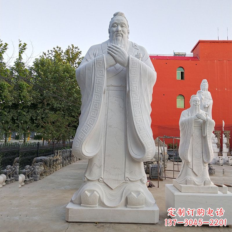 内江玻璃钢制作的孔子雕塑