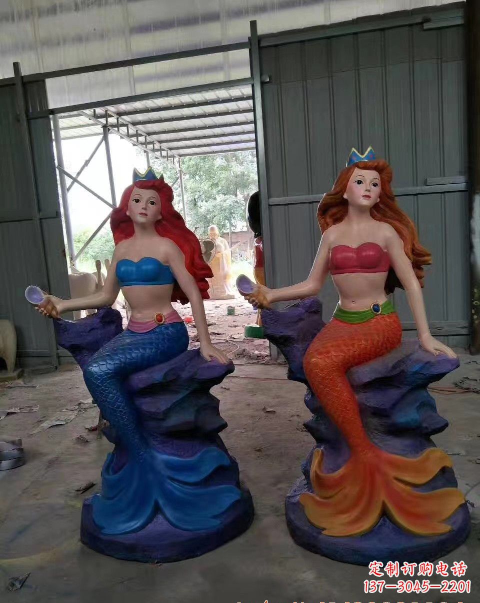 内江玻璃钢美人鱼雕塑——精美的艺术作品