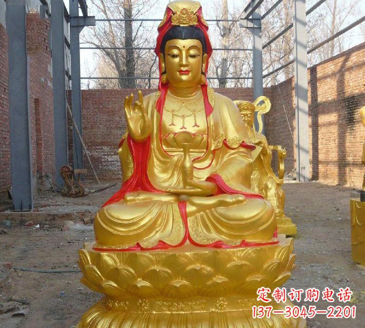 内江玻璃钢金观音菩萨雕塑