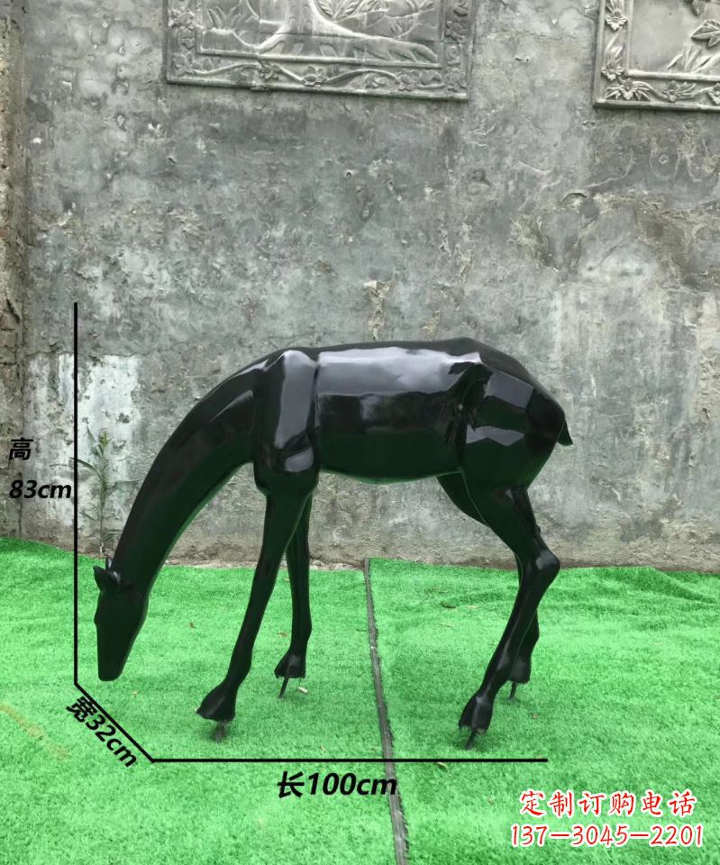 内江玻璃钢制作的鹿雕塑