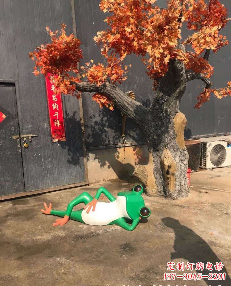 内江精美玻璃钢青蛙雕塑