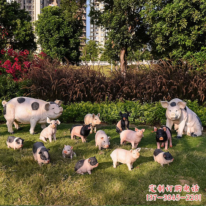 内江玻璃钢树脂仿真动物雕塑——公园农家院精美装饰