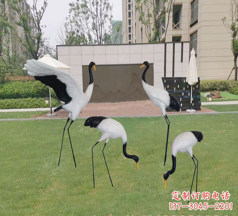内江精美玻璃钢仙鹤雕塑