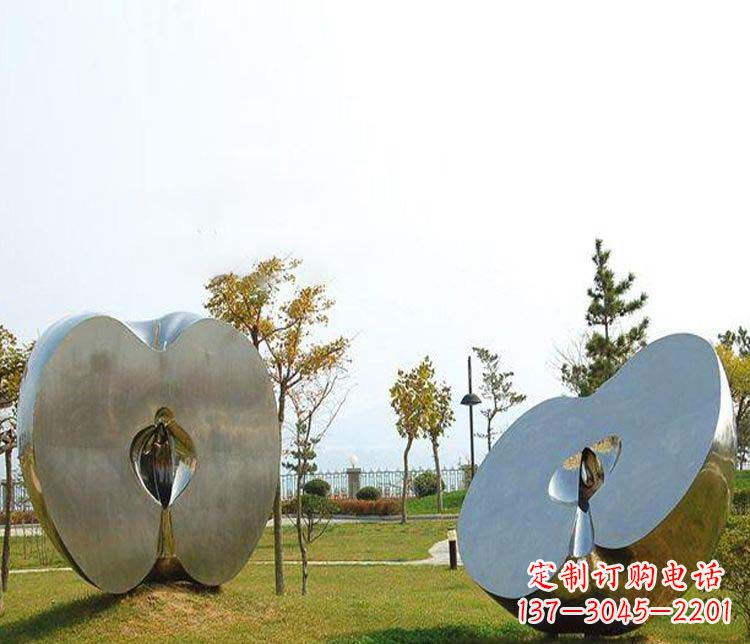 内江不锈钢雕刻的苹果