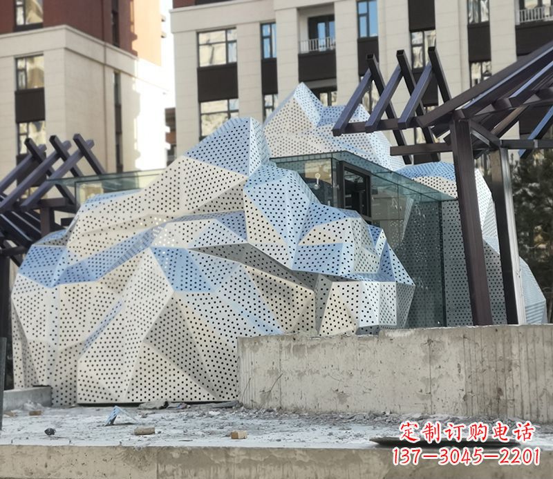 内江不锈钢别墅假山景观雕塑