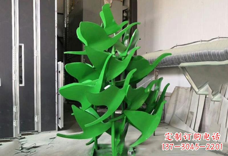 内江优雅美观的不锈钢彩色大雁雕塑