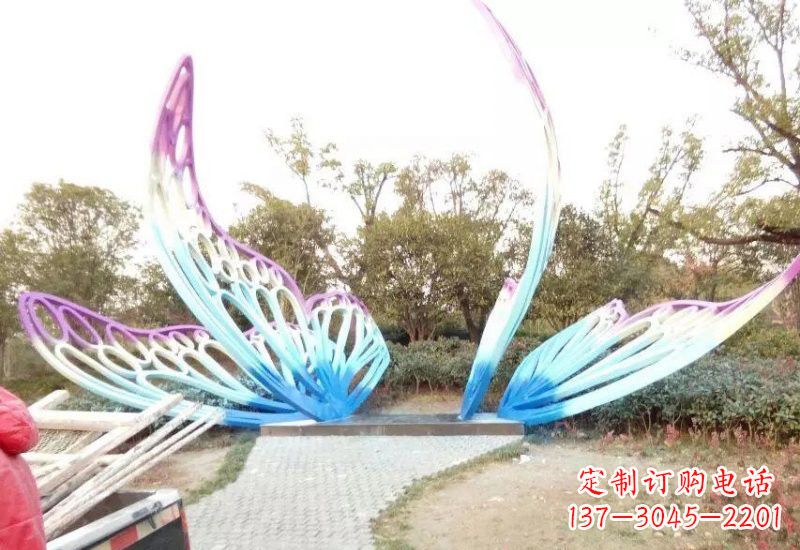 内江不锈钢彩色蝴蝶雕塑