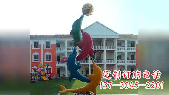 内江精美不锈钢海豚雕塑