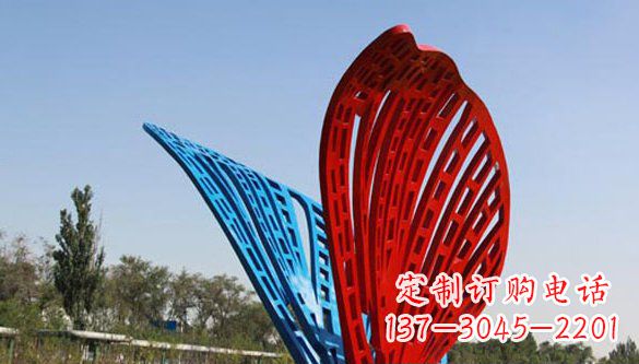 内江不锈钢蝴蝶雕塑美丽的实物表达
