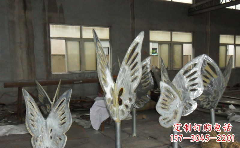 内江不锈钢彩色蝴蝶景观雕塑