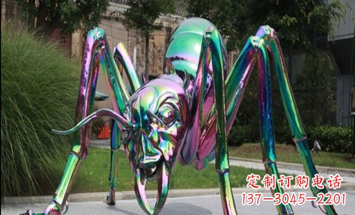 内江不锈钢彩色蚂蚁雕塑艺术美化公园景观