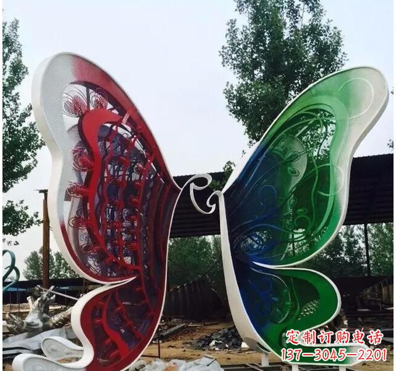 内江不锈钢城市彩色蝴蝶雕塑——美丽的视觉盛宴