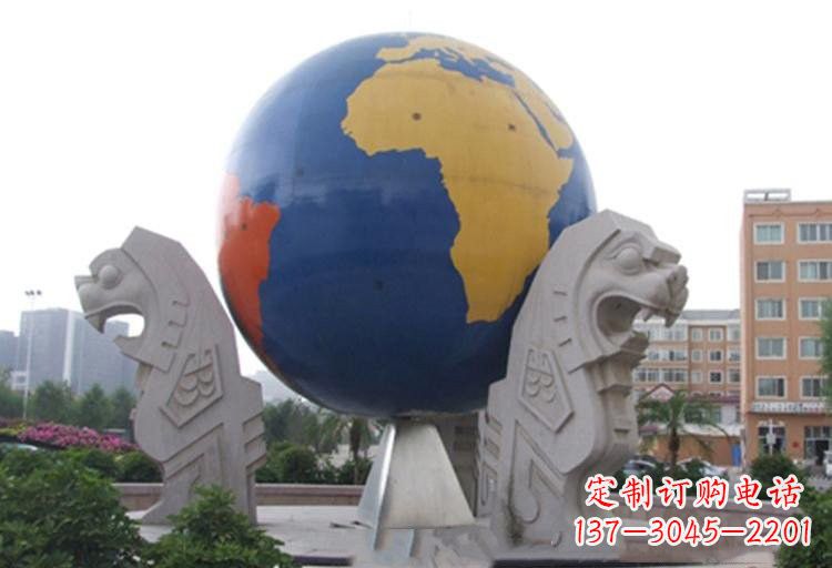 内江不锈钢城市彩色地球雕塑让世界变得更美
