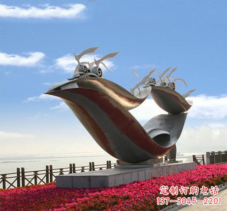 内江海鸥雕塑——点缀不锈钢城市