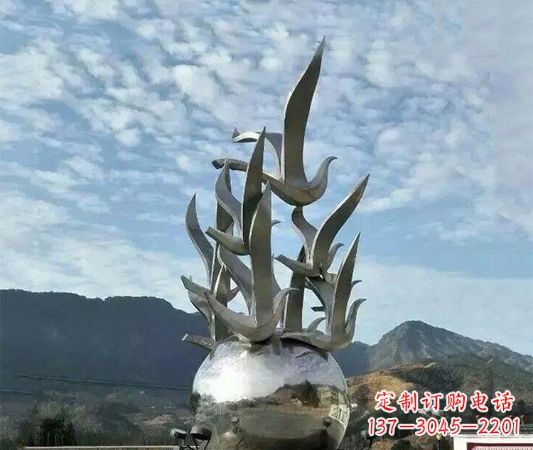 内江不锈钢地球雕塑为和平呼唤