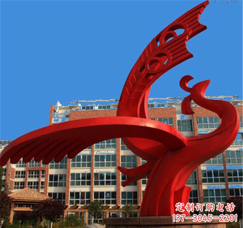 内江不锈钢凤凰雕塑——展示城市文化之美