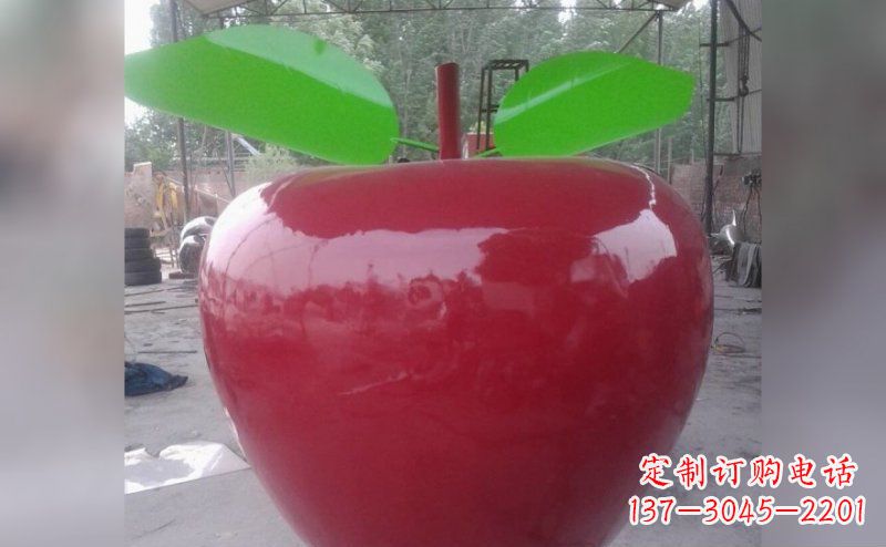 内江不锈钢苹果雕塑描绘出美丽的景观
