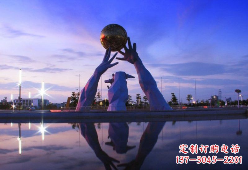内江不锈钢城市的地球雕塑