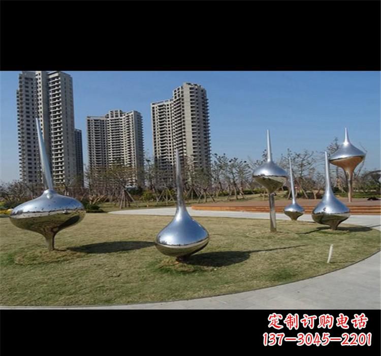 内江不锈钢城市水滴雕塑唤醒城市的灵魂