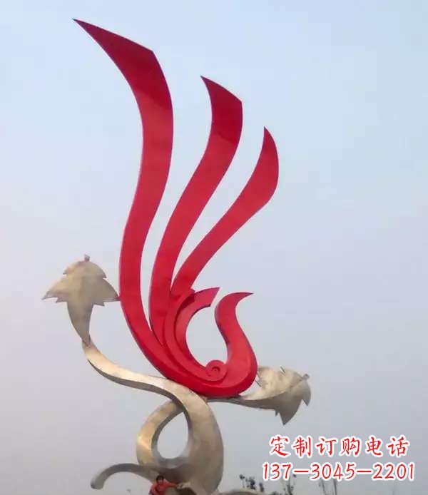 内江不锈钢城市的凤凰雕塑