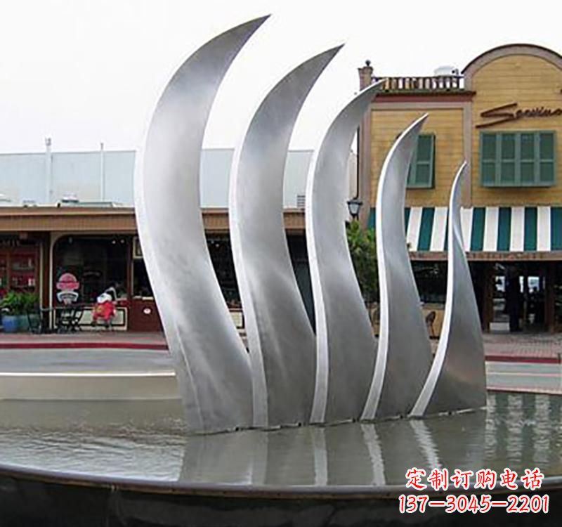 内江不锈钢城市艺术翅膀雕塑羽翼展翔