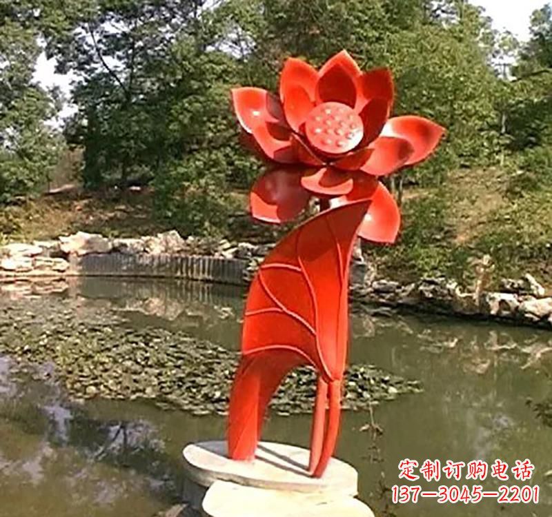 内江不锈钢荷花雕塑激发城市艺术灵感