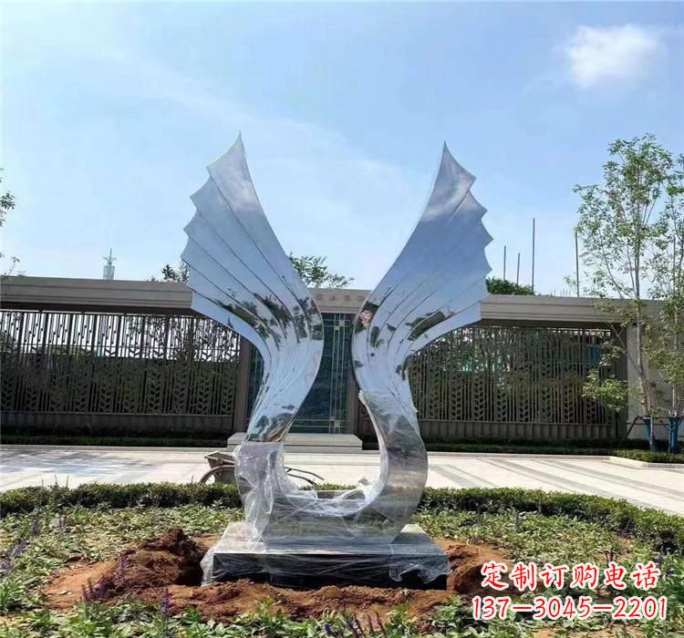 内江精美不锈钢翅膀雕塑