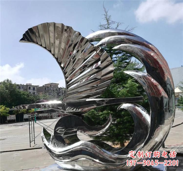 内江不锈钢翅膀雕塑艺术之羽