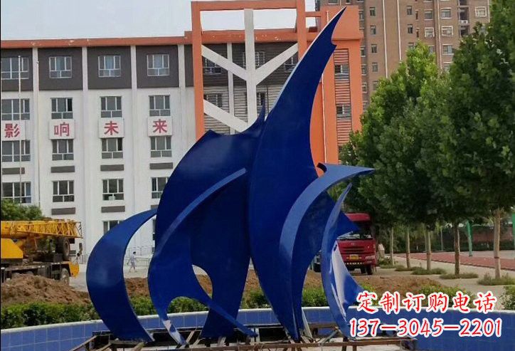 内江不锈钢抽象船帆雕塑