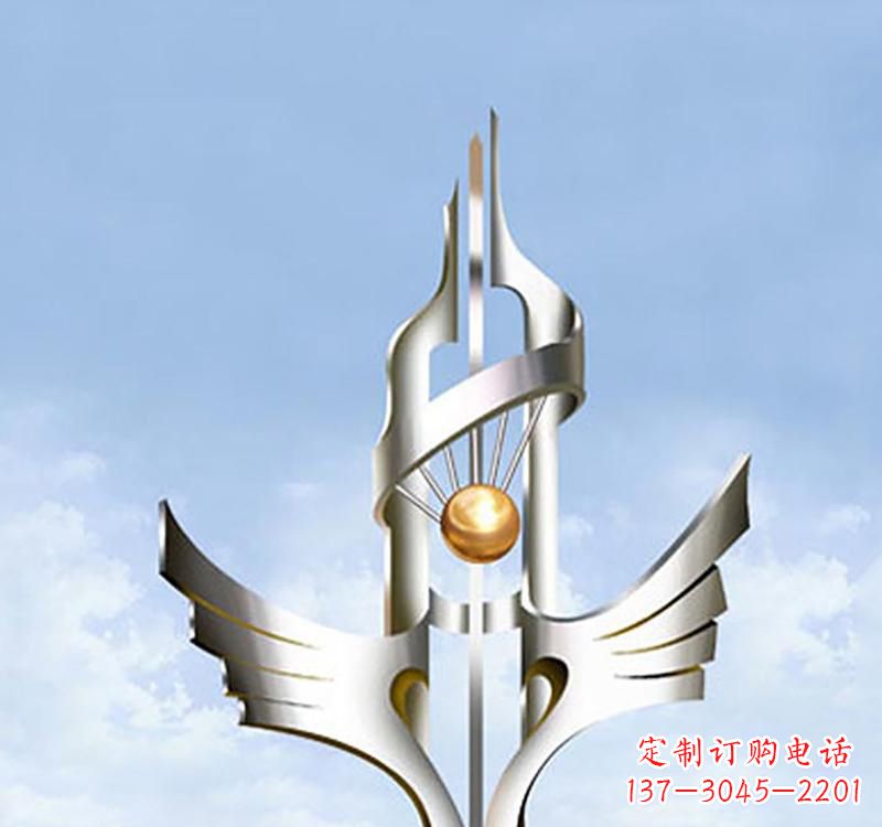 内江不锈钢抽象创意翅膀雕塑