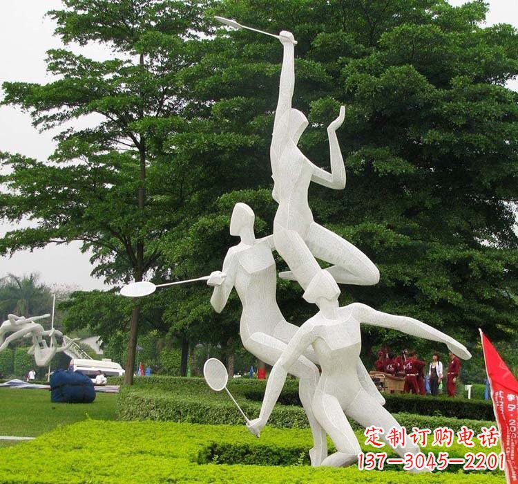 内江精美绝伦的不锈钢羽毛球雕塑