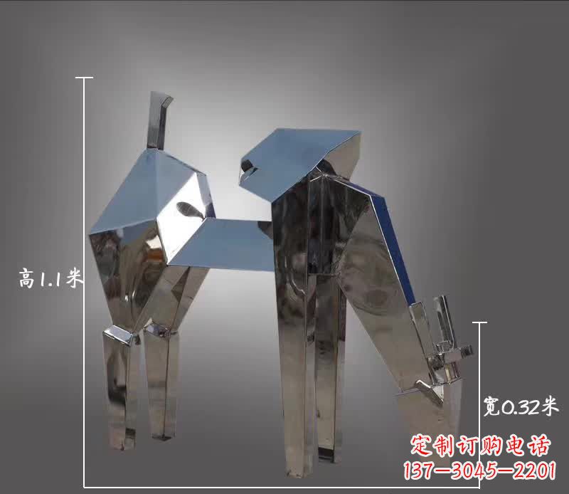 内江不锈钢动物雕塑——鹿