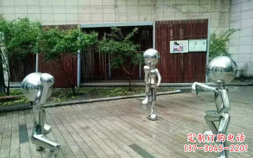 内江不锈钢抽象儿童景观雕塑