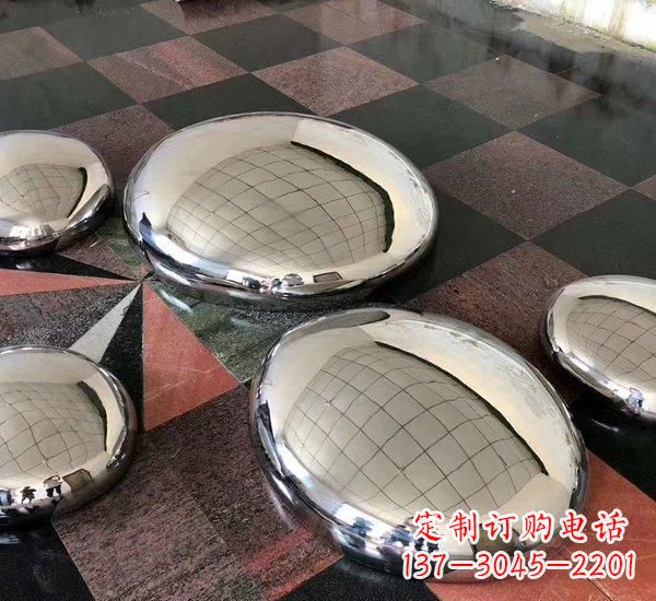 内江不锈钢抽象鹅卵石雕塑