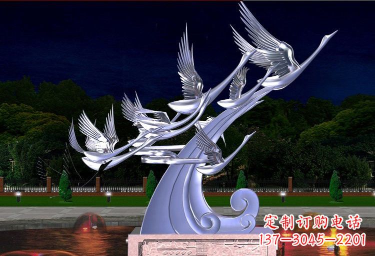 内江不锈钢雕塑——以天鹅为灵感