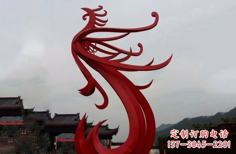 内江不锈钢抽象凤凰雕塑222
