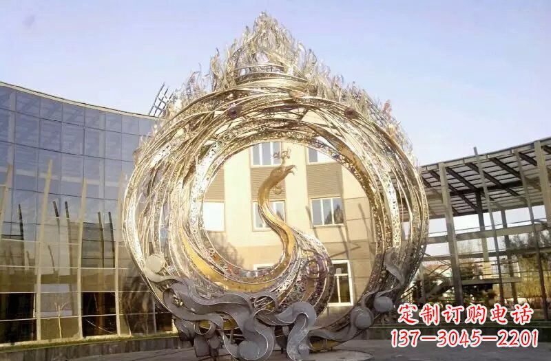 内江不锈钢凤凰涅槃雕塑