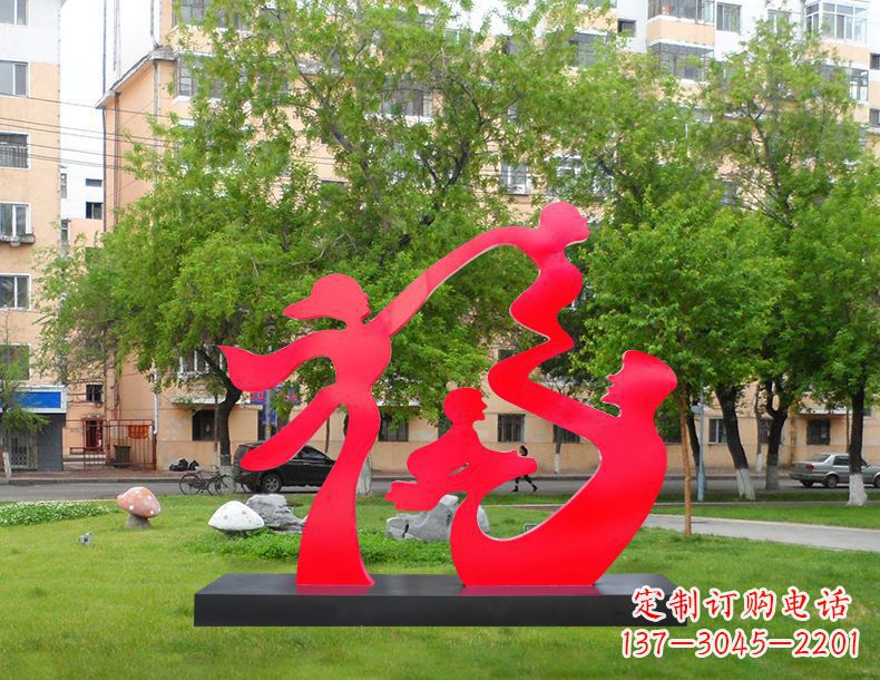 内江不锈钢福字雕塑