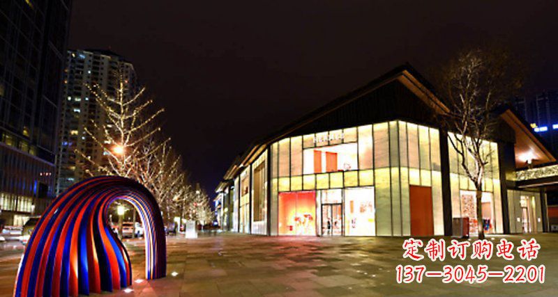 内江不锈钢拱门雕塑——点缀街边景观