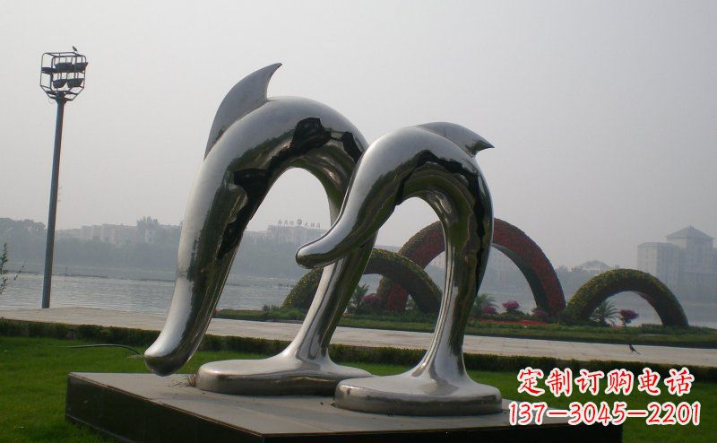内江精美不锈钢海豚雕塑